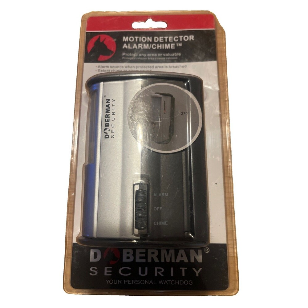 NEW Doberman Security Motion Detector 100db Alarm/Chime #SE-0104 Factory Sealed